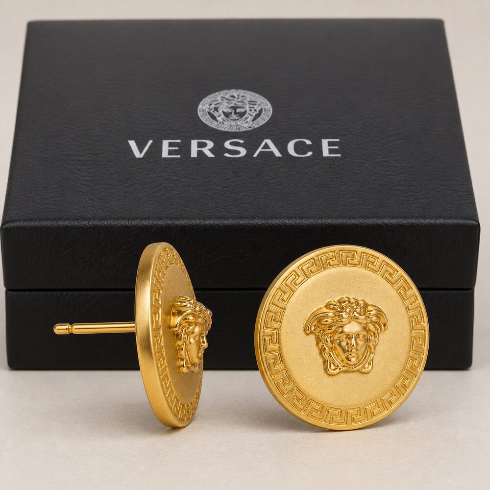 Versace Bold Statement Earrings Style 3 | New with Box - Picture 6 of 9